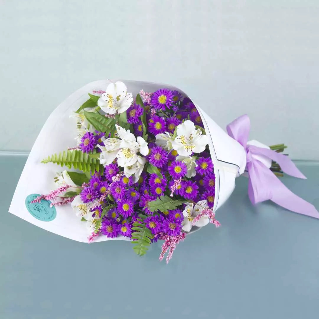 Bouquet "Natalie" de aster morado