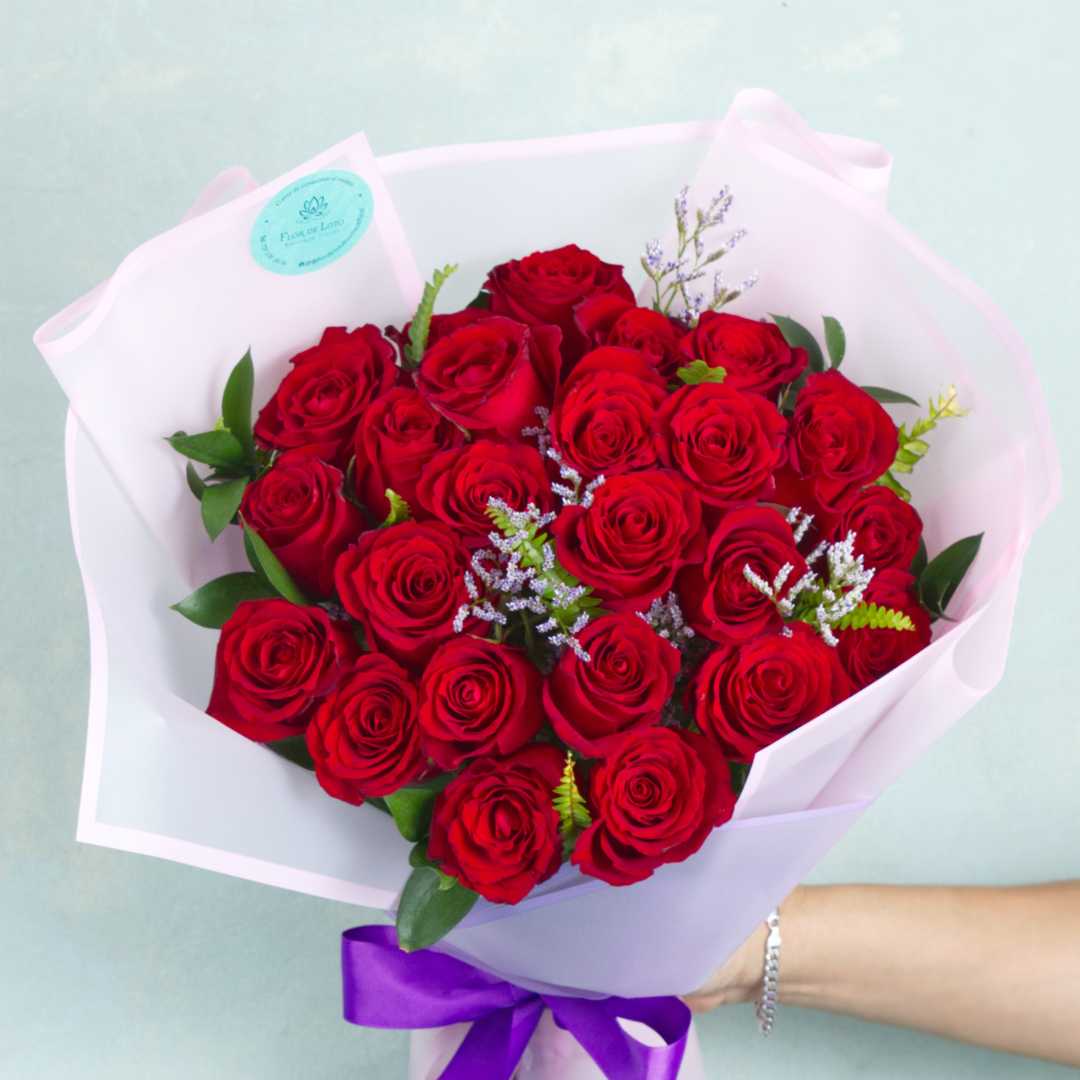 Bouquet "Juliette" de rosas rojas