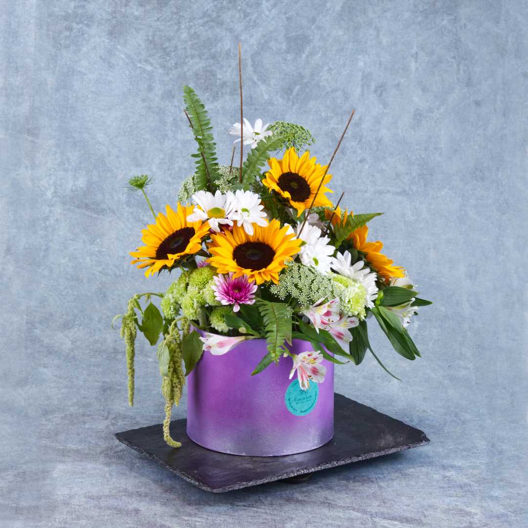 Caja con girasoles mini "Vincent"